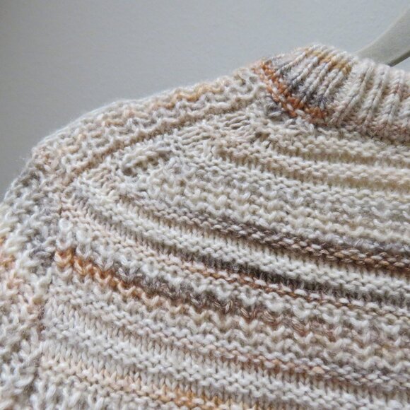MADEWELL Space-Dyed Canton Pullover Sweater Marled Harvest Small Neutral Grandma - Picture 11 of 14